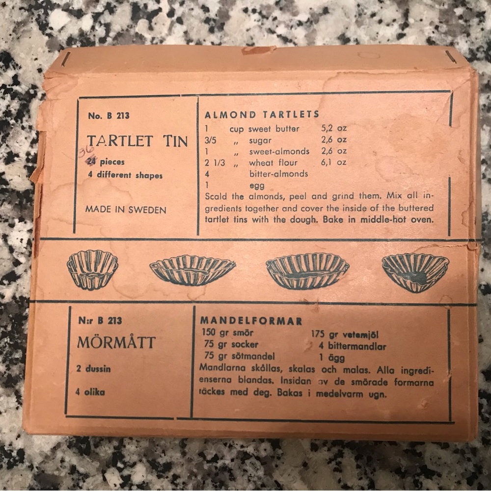 Vintage Swedish Mörmått Mini Tart Tins